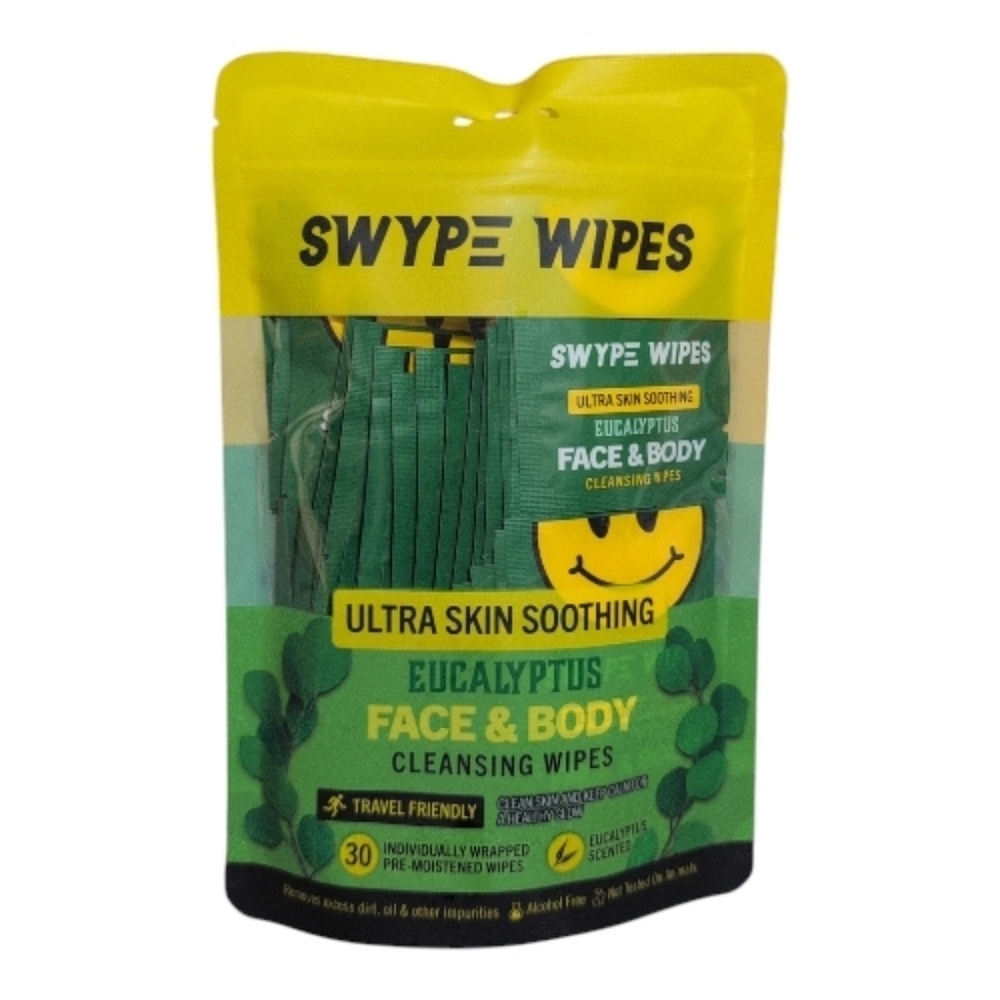 Swype Wipes Eucalyptus Cleansing Wipes 30pk